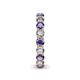 6 - Tiffany 2.90 ctw Iolite and Lab Grown Diamond (3.40 mm) Eternity Band 