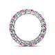 5 - Tiffany 3.08 ctw Pink Sapphire and Lab Grown Diamond (3.40 mm) Eternity Band 