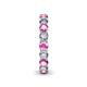 6 - Tiffany 3.08 ctw Pink Sapphire and Lab Grown Diamond (3.40 mm) Eternity Band 