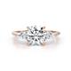 1 - Leah Semi Mount Hidden Halo accented 0.44 ctw Lab Grown Diamond Pear and Round shape Women Engagement Ring 