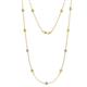 1 - Asta (11 Stn/4mm) Yellow Sapphire and Diamond on Cable Necklace 