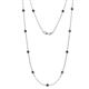 1 - Asta (11 Stn/4mm) Black Diamond on Cable Necklace 
