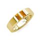 4 - Carter 0.50 ctw Baguette Shape Citrine Two Stone Men Wedding Band (5 mm) 