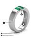 5 - Carter 0.50 ctw Baguette Shape Emerald Two Stone Men Wedding Band (5 mm) 