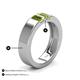 5 - Carter 0.60 ctw Baguette Shape Peridot Two Stone Men Wedding Band (5 mm) 