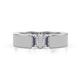 1 - Carter 0.60 ctw Baguette Shape Natural Diamond Two Stone Men Wedding Band (5 mm) 