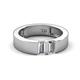 3 - Carter 0.60 ctw Baguette Shape Lab Grown Diamond Two Stone Men Wedding Band (5 mm) 