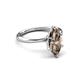 3 - Solina 1.89 ctw Marquise Shape Smoky Quartz accented Lab Grown Diamond Hidden Halo Women Engagement Ring 