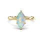 1 - Solina 1.12 ctw Marquise Shape Opal accented Lab Grown Diamond Hidden Halo Women Engagement Ring 