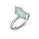 4 - Solina 1.12 ctw Marquise Shape Opal accented Lab Grown Diamond Hidden Halo Women Engagement Ring 