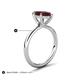 5 - Solina 2.19 ctw Marquise Shape Red Garnet accented Lab Grown Diamond Hidden Halo Women Engagement Ring 