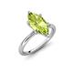 4 - Solina 2.14 ctw Marquise Shape Peridot accented Lab Grown Diamond Hidden Halo Women Engagement Ring 
