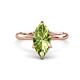 1 - Solina 2.14 ctw Marquise Shape Peridot accented Lab Grown Diamond Hidden Halo Women Engagement Ring 