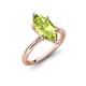 4 - Solina 2.14 ctw Marquise Shape Peridot accented Lab Grown Diamond Hidden Halo Women Engagement Ring 