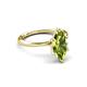 3 - Solina 2.14 ctw Marquise Shape Peridot accented Lab Grown Diamond Hidden Halo Women Engagement Ring 