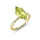 4 - Solina 2.14 ctw Marquise Shape Peridot accented Lab Grown Diamond Hidden Halo Women Engagement Ring 