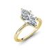 4 - Solina 2.14 ctw IGI Certified Marquise Shape Lab Grown Diamond accented Lab Grown Diamond Hidden Halo Women Engagement Ring 