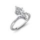 4 - Solina 2.14 ctw GIA Certified Marquise Shape Diamond accented Lab Grown Diamond Hidden Halo Women Engagement Ring 