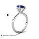 5 - Solina 2.24 ctw Marquise Shape Created Blue Sapphire accented Lab Grown Diamond Hidden Halo Women Engagement Ring 