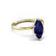 3 - Solina 2.24 ctw Marquise Shape Created Blue Sapphire accented Lab Grown Diamond Hidden Halo Women Engagement Ring 