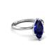 3 - Solina 2.24 ctw Marquise Shape Created Blue Sapphire accented Lab Grown Diamond Hidden Halo Women Engagement Ring 