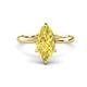 1 - Solina 2.28 ctw Marquise Shape Created Yellow Sapphire accented Lab Grown Diamond Hidden Halo Women Engagement Ring 