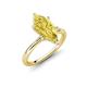 4 - Solina 2.28 ctw Marquise Shape Created Yellow Sapphire accented Lab Grown Diamond Hidden Halo Women Engagement Ring 