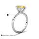 5 - Solina 2.28 ctw Marquise Shape Created Yellow Sapphire accented Lab Grown Diamond Hidden Halo Women Engagement Ring 