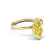 3 - Solina 2.28 ctw Marquise Shape Created Yellow Sapphire accented Lab Grown Diamond Hidden Halo Women Engagement Ring 