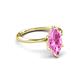 3 - Solina 2.28 ctw Marquise Shape Created Pink Sapphire accented Lab Grown Diamond Hidden Halo Women Engagement Ring 