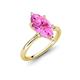 4 - Solina 2.28 ctw Marquise Shape Created Pink Sapphire accented Lab Grown Diamond Hidden Halo Women Engagement Ring 