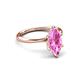 3 - Solina 2.28 ctw Marquise Shape Created Pink Sapphire accented Lab Grown Diamond Hidden Halo Women Engagement Ring 