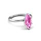 3 - Solina 2.28 ctw Marquise Shape Created Pink Sapphire accented Lab Grown Diamond Hidden Halo Women Engagement Ring 