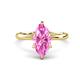 1 - Solina 2.28 ctw Marquise Shape Created Pink Sapphire accented Lab Grown Diamond Hidden Halo Women Engagement Ring 