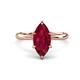 1 - Solina 2.24 ctw Marquise Shape Created Ruby accented Lab Grown Diamond Hidden Halo Women Engagement Ring 