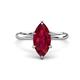 1 - Solina 2.24 ctw Marquise Shape Created Ruby accented Lab Grown Diamond Hidden Halo Women Engagement Ring 