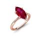 4 - Solina 2.24 ctw Marquise Shape Created Ruby accented Lab Grown Diamond Hidden Halo Women Engagement Ring 