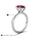5 - Solina 2.24 ctw Marquise Shape Created Ruby accented Lab Grown Diamond Hidden Halo Women Engagement Ring 