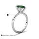5 - Solina 2.24 ctw Marquise Shape Created Emerald accented Lab Grown Diamond Hidden Halo Women Engagement Ring 