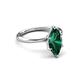 3 - Solina 2.24 ctw Marquise Shape Created Emerald accented Lab Grown Diamond Hidden Halo Women Engagement Ring 