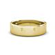 1 - Orion 0.20 ctw Round Yellow Sapphire Brushed Satin Finish Men Wedding Band (7 mm) 