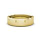 1 - Orion 0.24 ctw Round Yellow Diamond Brushed Satin Finish Men Wedding Band (7 mm) 