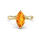 1 - Solina 1.74 ctw Marquise Shape Citrine accented Lab Grown Diamond Hidden Halo Women Engagement Ring 
