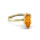 3 - Solina 1.74 ctw Marquise Shape Citrine accented Lab Grown Diamond Hidden Halo Women Engagement Ring 