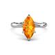1 - Solina 1.74 ctw Marquise Shape Citrine accented Lab Grown Diamond Hidden Halo Women Engagement Ring 