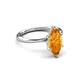 3 - Solina 1.74 ctw Marquise Shape Citrine accented Lab Grown Diamond Hidden Halo Women Engagement Ring 