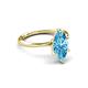 3 - Solina 2.29 ctw Marquise Shape Blue Topaz accented Lab Grown Diamond Hidden Halo Women Engagement Ring 