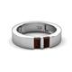 3 - Carter 0.60 ctw Baguette Shape Red Garnet Two Stone Men Wedding Band (5 mm) 