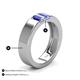 5 - Carter 0.60 ctw Baguette Shape Tanzanite Two Stone Men Wedding Band (5 mm) 