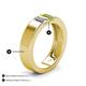 5 - Carter 0.60 ctw Baguette Shape Lab Grown Diamond and Peridot Two Stone Men Wedding Band (5 mm) 